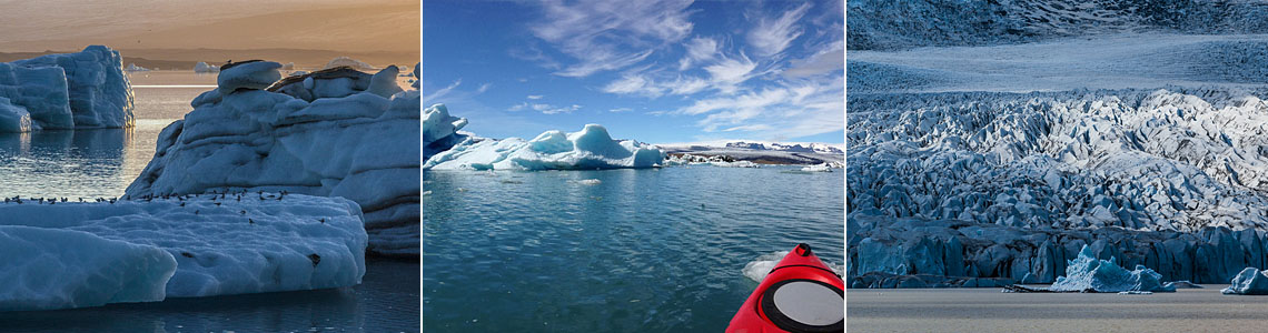 Islandreisen 4x4 Jökulsarlon Kayak-Tour Heinabergslon