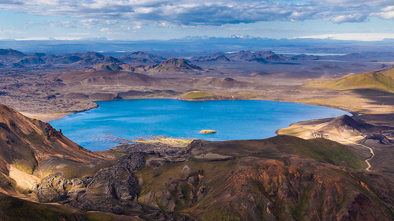 Islandreisen 4x4 See im Hochland bei Landmannalaugar