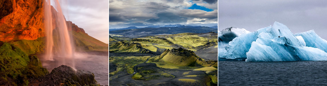 Islandreisen individuell Seljalandsfoss Laki Jökulsarlon