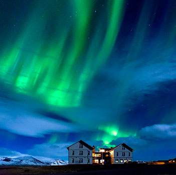Polarlichter über Budir
