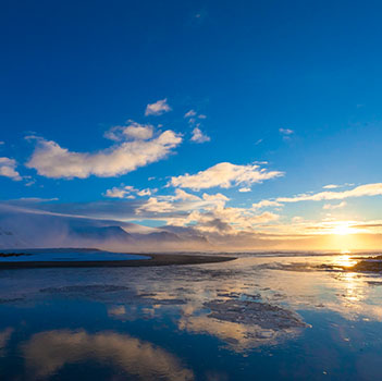 Winterlandschaft in Islands Westen