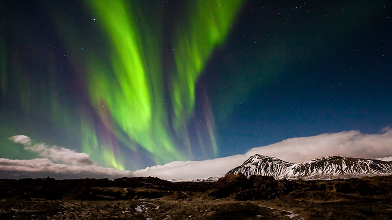 Islandreisen Polarlichter über Island